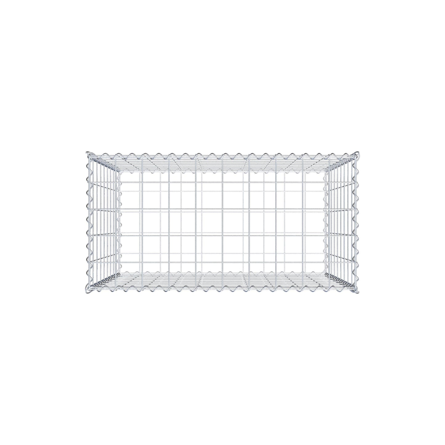 Gabione 100 cm x 90 cm x 50 cm (L x H x T), Maschenweite 10 cm x 10 cm, Spirale