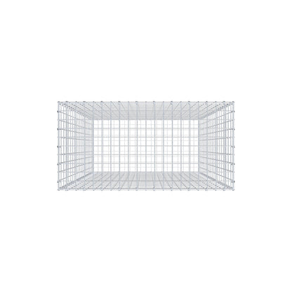 Gabion 200 cm x 100 cm x 50 cm (L x H x D), maskestørrelse 5 cm x 10 cm, C-ring