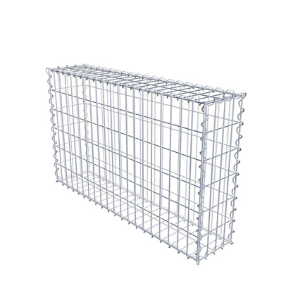Set of 2 gabions 100 cm x 60 cm x 20 cm (L x H x D), mesh size 5 x 10 cm, spiral