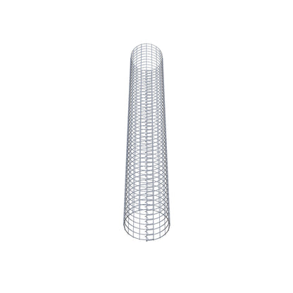 Gabion column around 32 cm diameter, 230 cm height, mesh size 5 cm x 5 cm