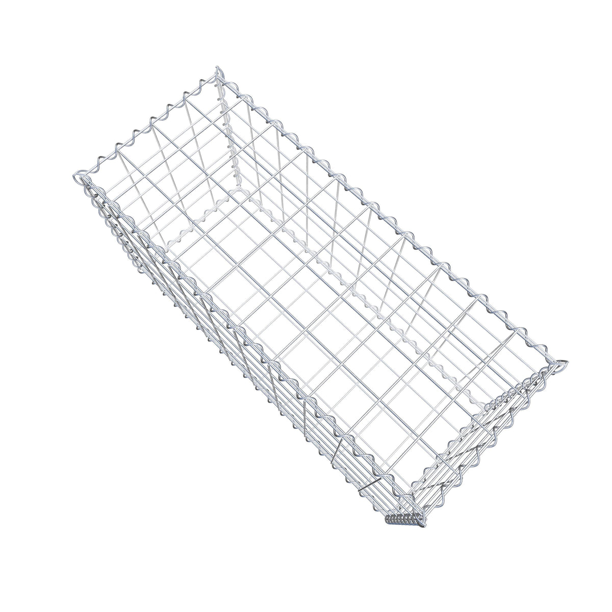 Gabione 100 cm x 50 cm x 40 cm (L x H x T), Maschenweite 10 cm x 10 cm, Spirale