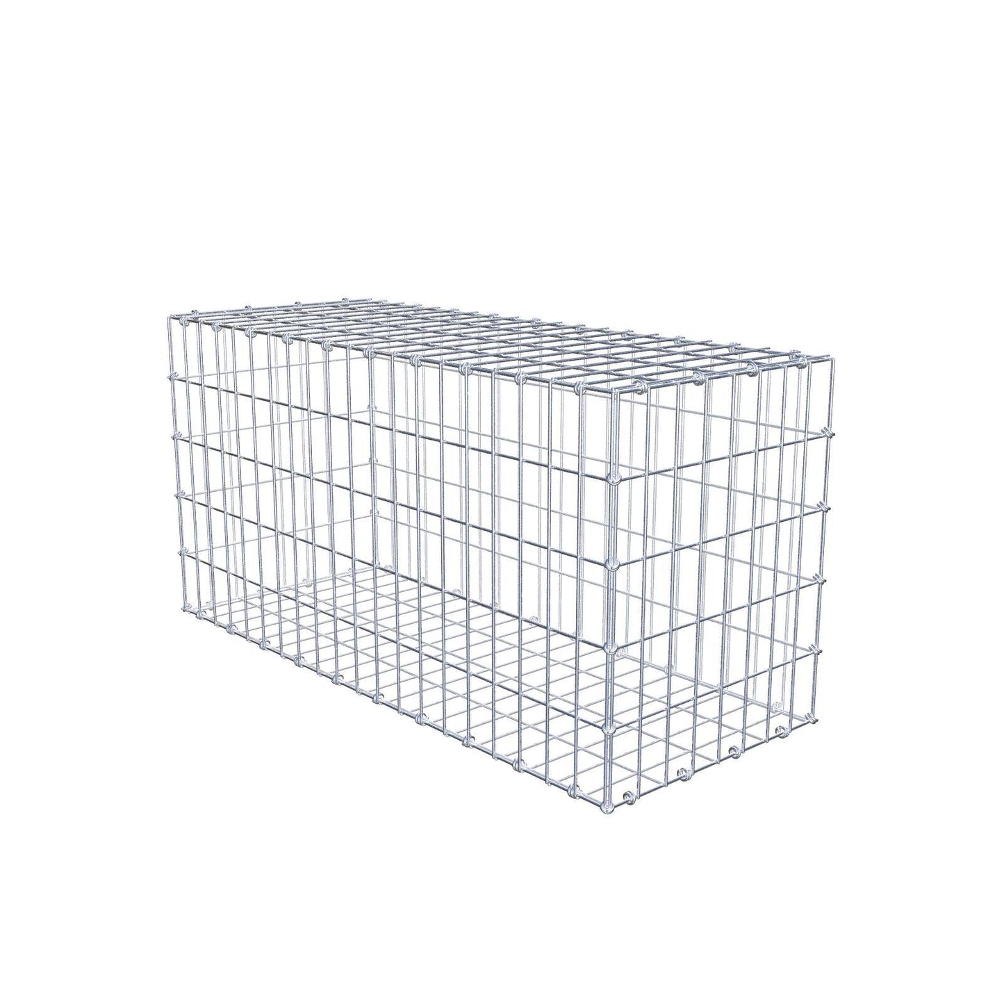 Gabião 100 cm x 50 cm x 40 cm (C x A x P), malhagem 5 x 10 cm, anel espiral