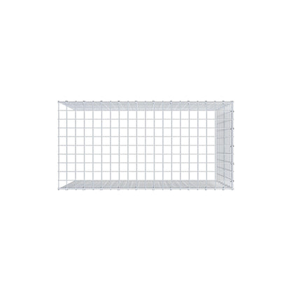 Monteret gabion type 4 100 cm x 70 cm x 50 cm (L x H x D), maskestørrelse 5 cm x 5 cm, C-ring