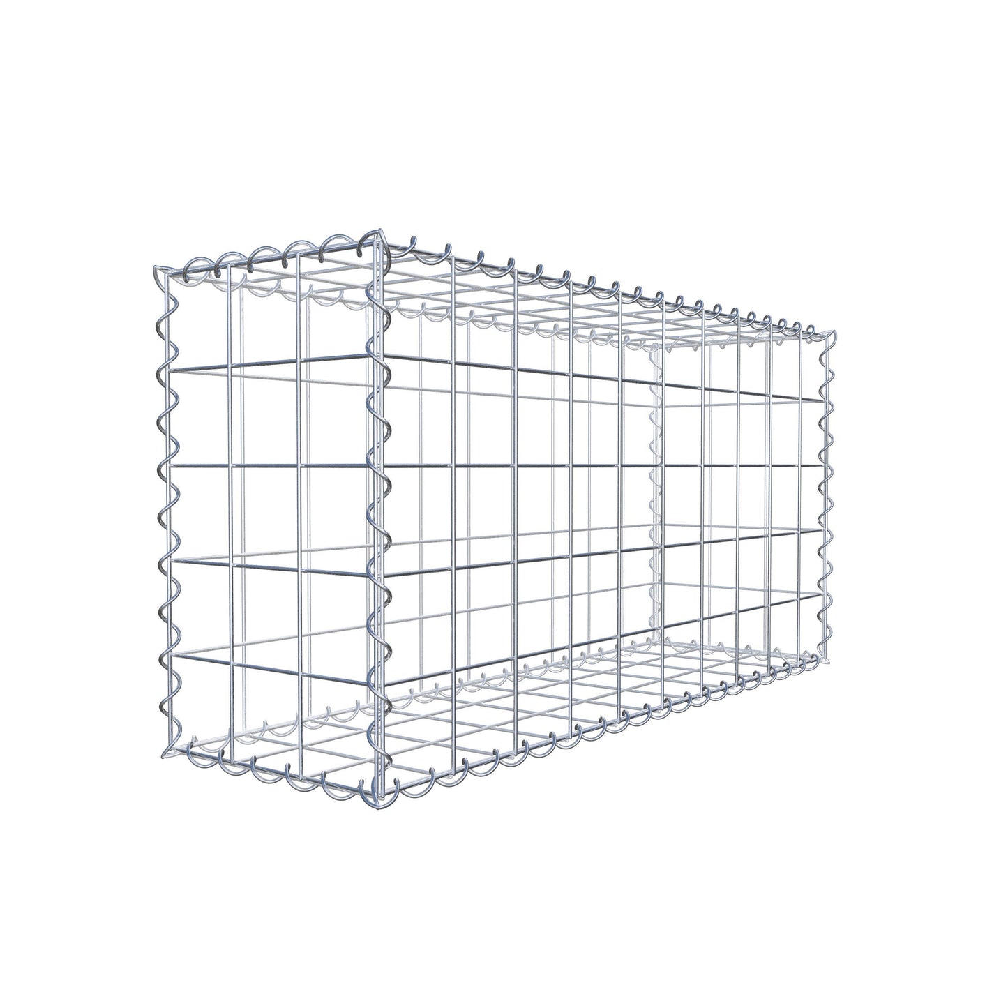 Set van 2 schanskorven 100 cm x 50 cm x 30 cm (L x H x D), maaswijdte 10 x 10 cm, spiraalvormig
