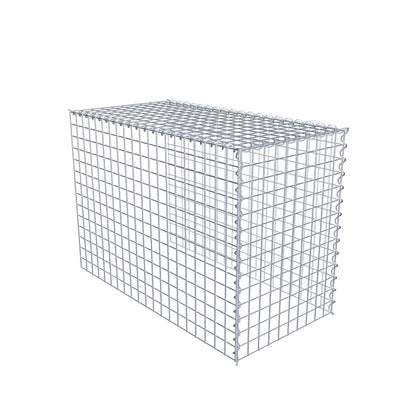 Gabbione aggiuntivo tipo 4 100 cm x 70 cm x 50 cm (L x H x P), dimensione maglia 5 cm x 5 cm, a spirale