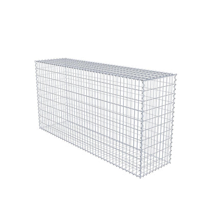 Gabião 200 cm x 100 cm x 50 cm (C x A x P), malhagem 5 cm x 10 cm, espiral