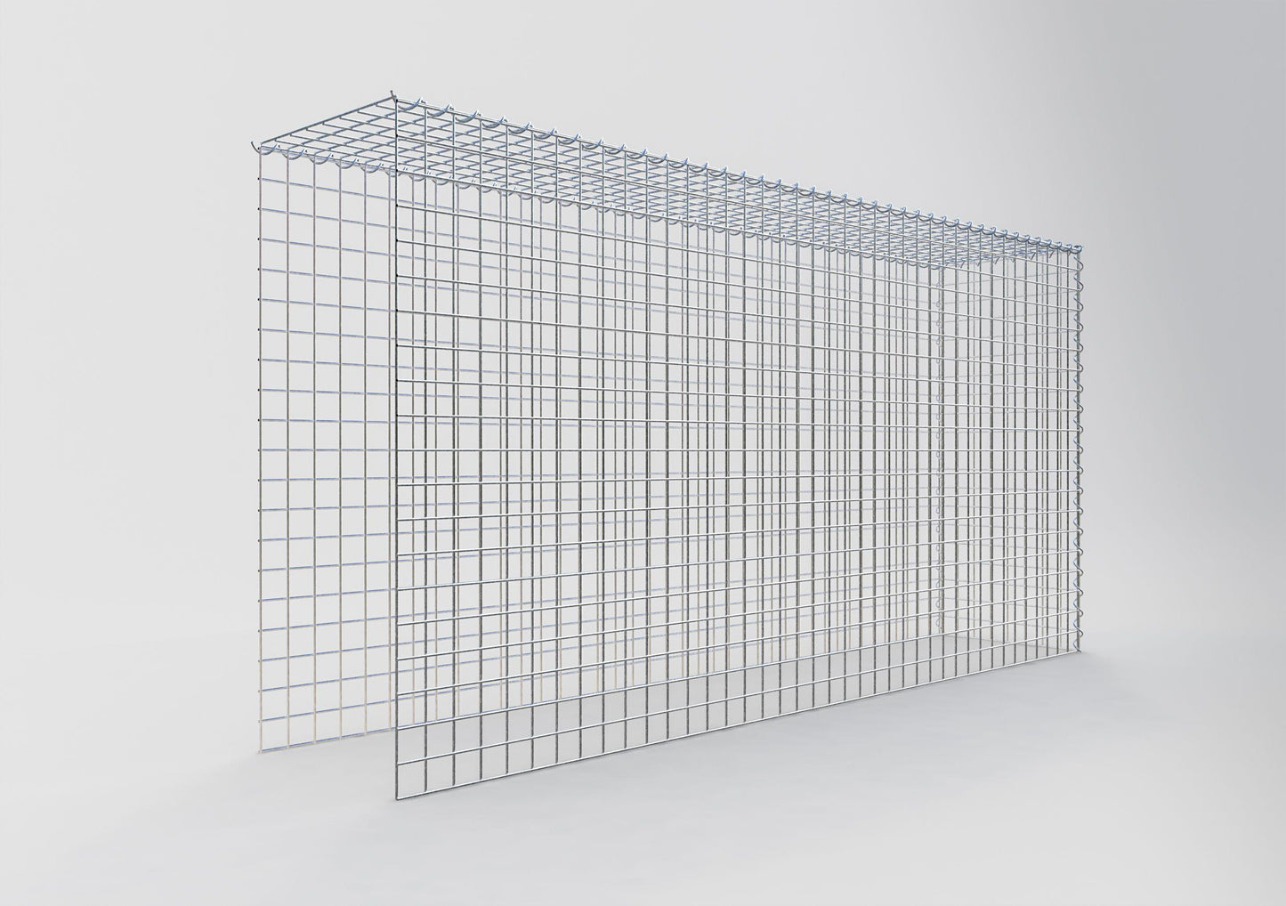 Gabbione aggiuntivo tipo 4 200 cm x 100 cm x 40 cm (L x H x P), dimensione maglia 5 cm x 5 cm, a spirale