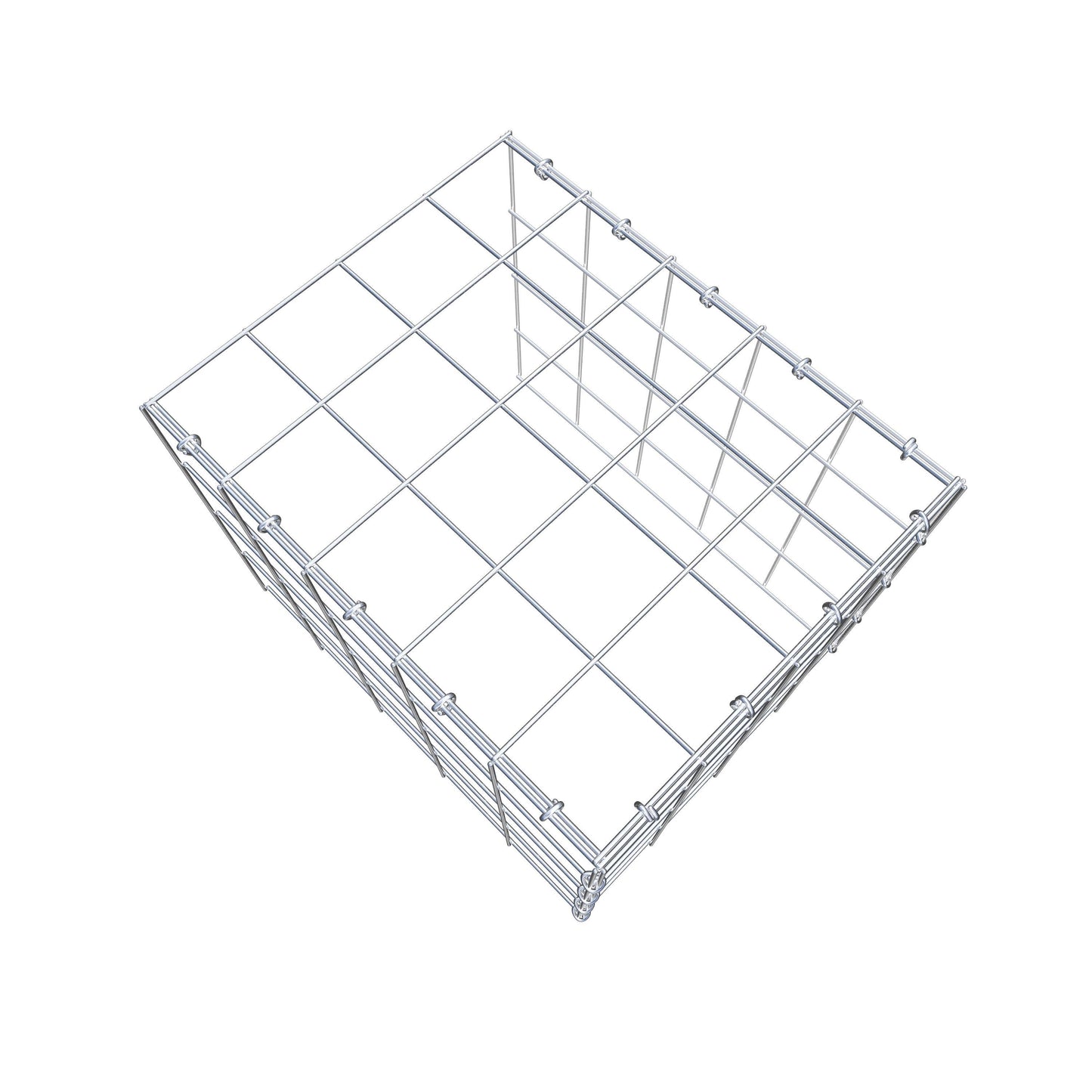 Mounted gabion type 4 50 cm x 40 cm x 40 cm (L x H x D), mesh size 10 cm x 10 cm, C-ring