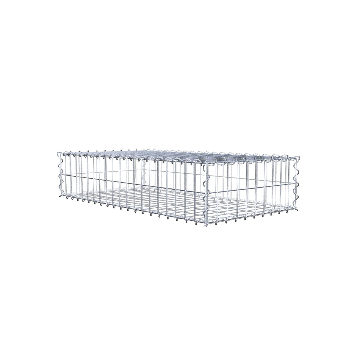 Gabion 100 cm x 20 cm x 50 cm (L x H x P), mailles 5 cm x 10 cm, spirale