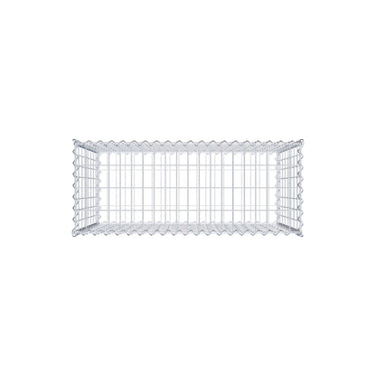 Gabion 100 cm x 80 cm x 40 cm (L x H x D), maskstorlek 5 cm x 10 cm, spiral
