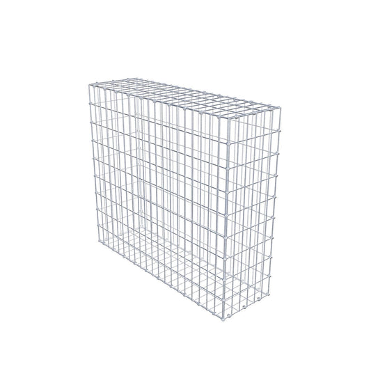 Gabione 100 cm x 90 cm x 30 cm (L x H x T), Maschenweite 5 x 10 cm, Spiralring