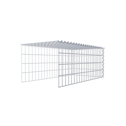 Gabion rapporté type 4 100 cm x 40 cm x 50 cm (L x H x P), mailles 5 cm x 10 cm, spirale