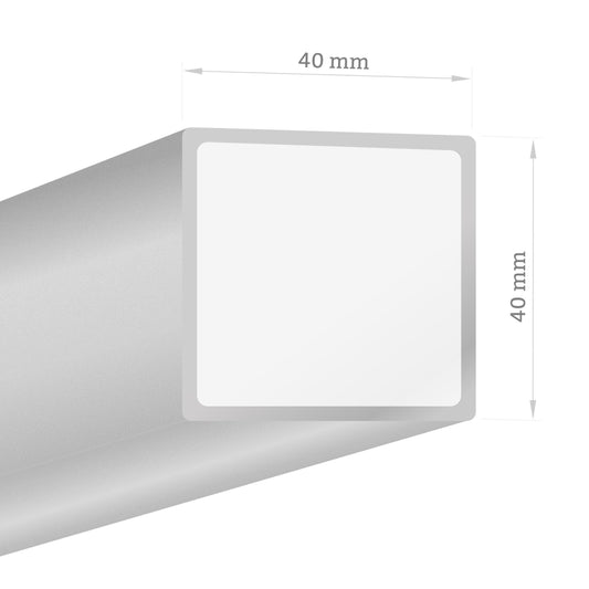 Pæl 40 x 40 mm (til indstøbning i beton) Længde: 220 cm
