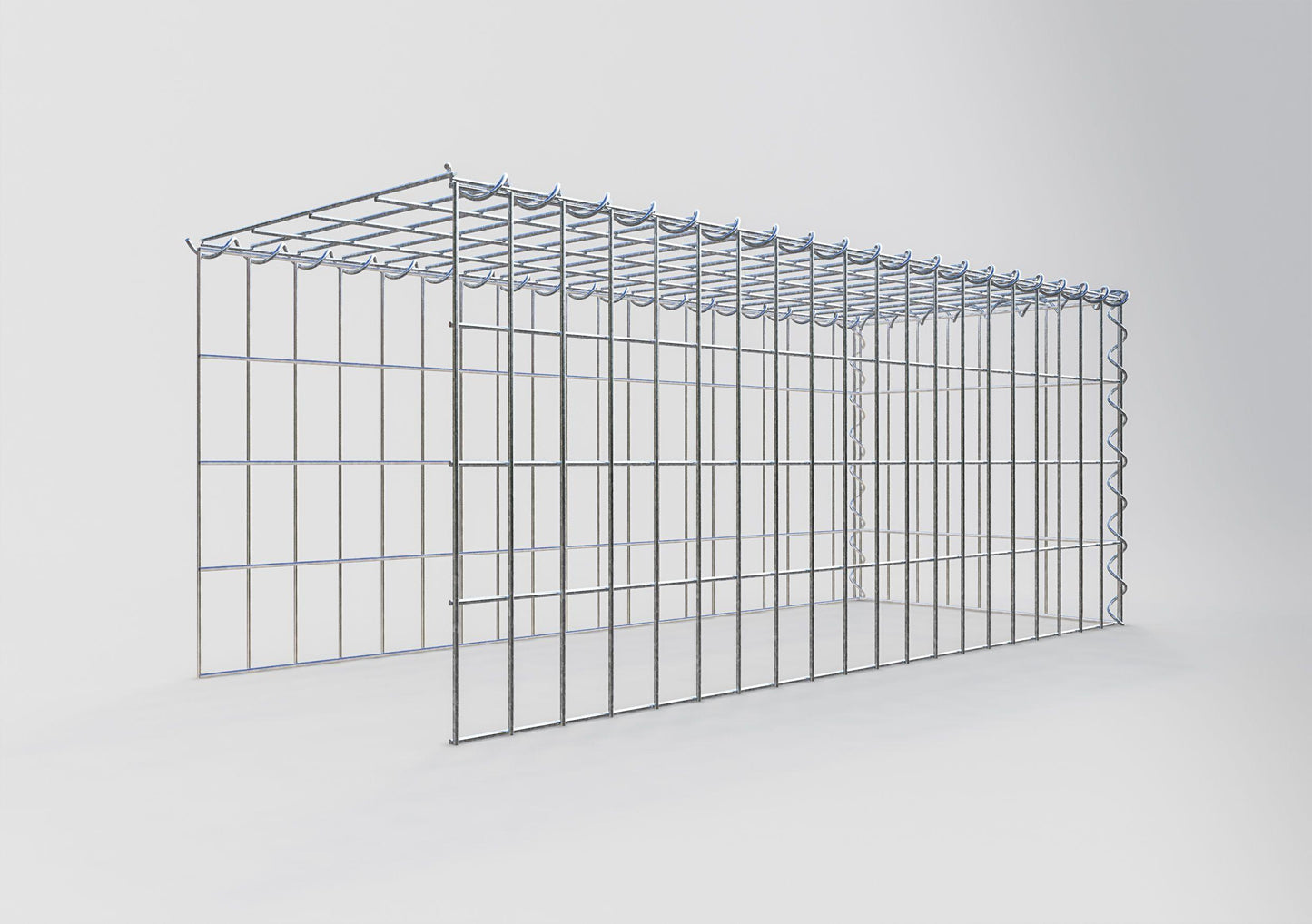 Gavión complementario tipo 4 100 cm x 40 cm x 40 cm (L x A x P), malla 5 cm x 10 cm, espiral