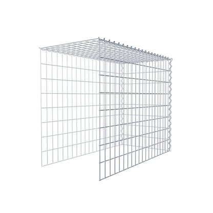 Gabião tipo 4 100 cm x 80 cm x 50 cm (C x A x P), malhagem 5 cm x 10 cm, espiral