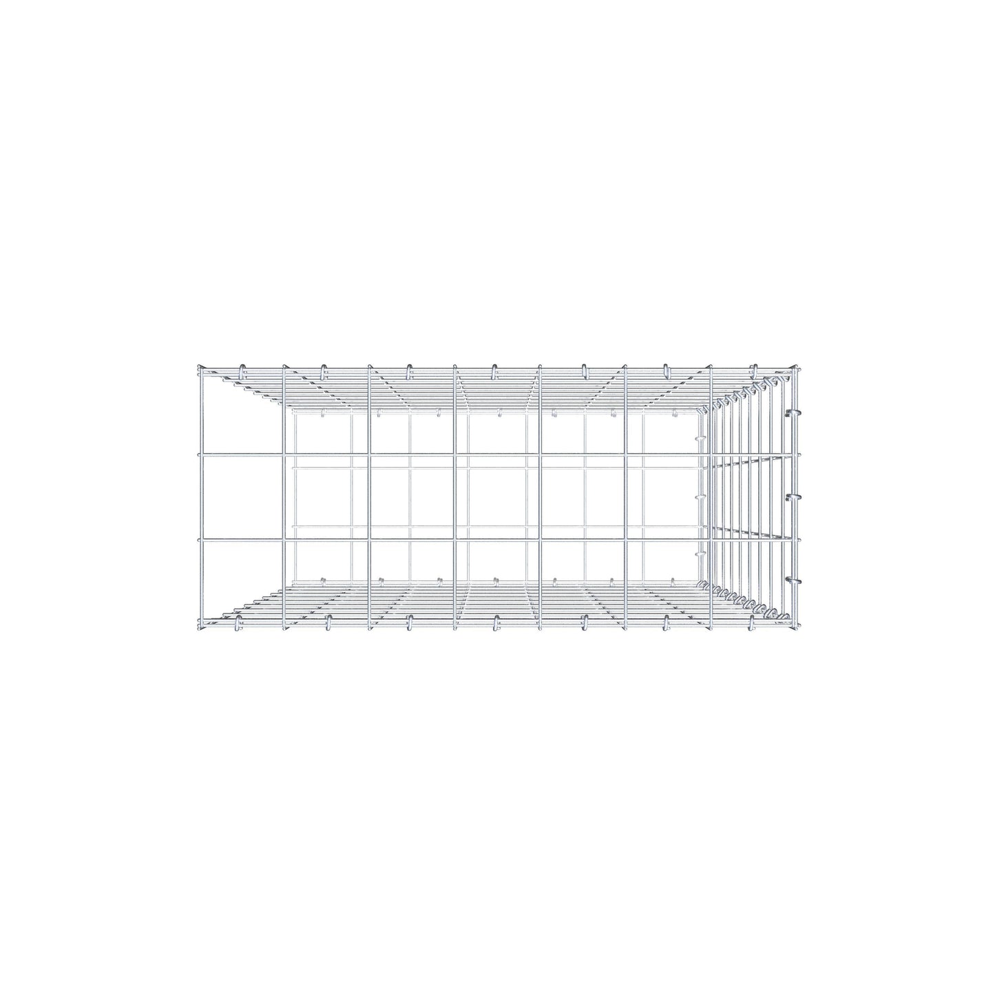 Pila adicional tipo 2 100 cm x 70 cm x 30 cm (L x A x P), malla 10 cm x 10 cm, anillo en C