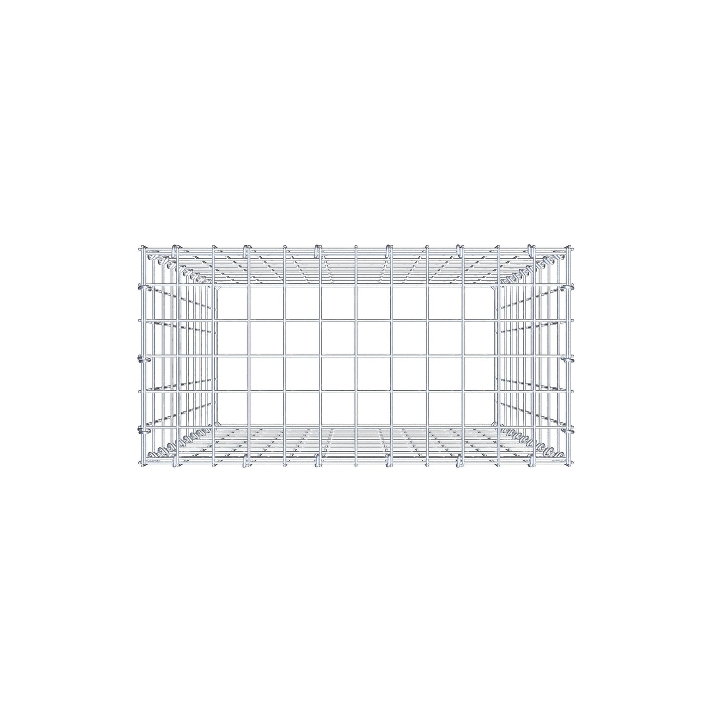 Gabbione aggiuntivo di tipo 3 100 cm x 60 cm x 30 cm (L x H x P), maglia 5 cm x 10 cm, anello a C