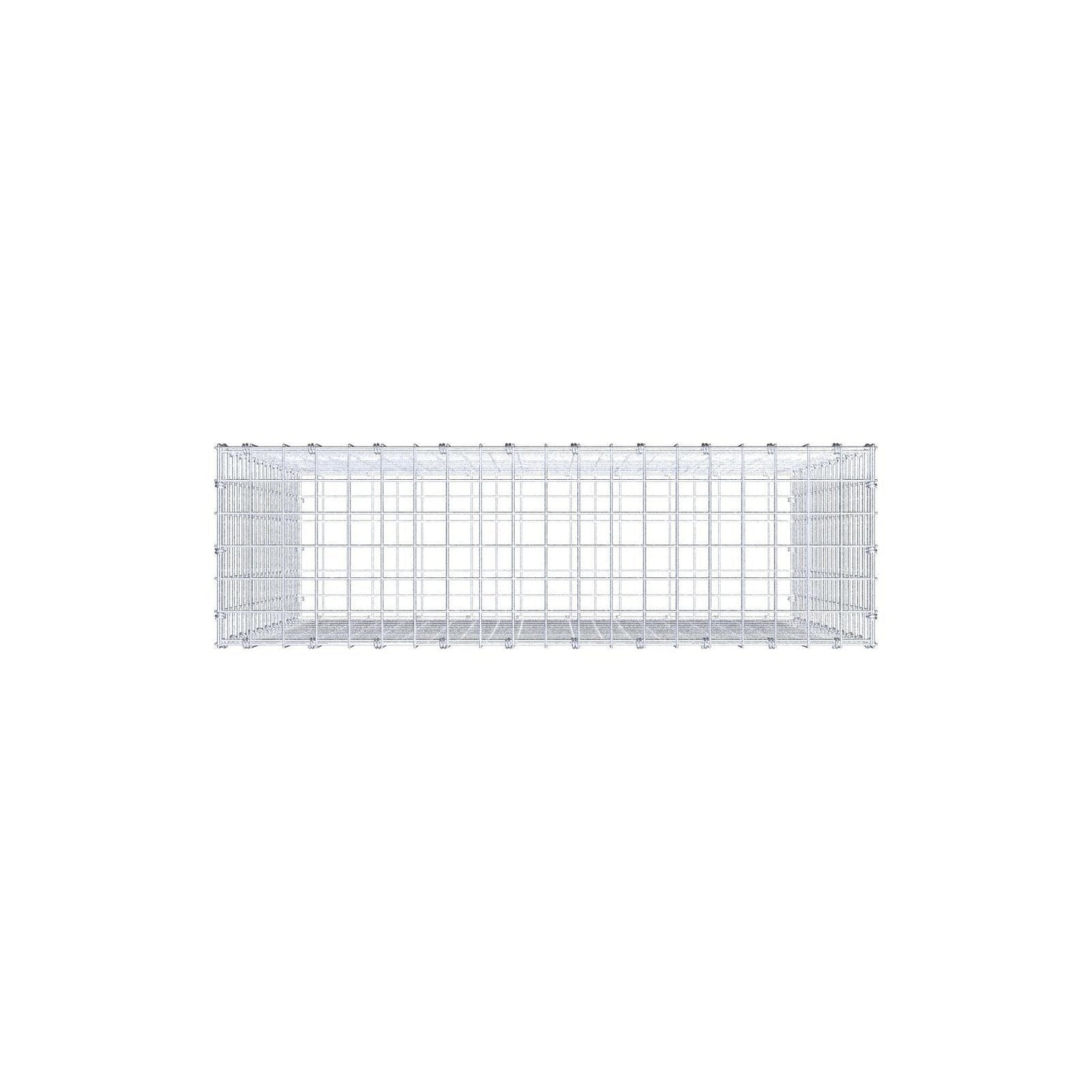 Gabion 100 cm x 100 cm x 30 cm (L x H x D), maskestørrelse 5 x 5 cm, spiralring