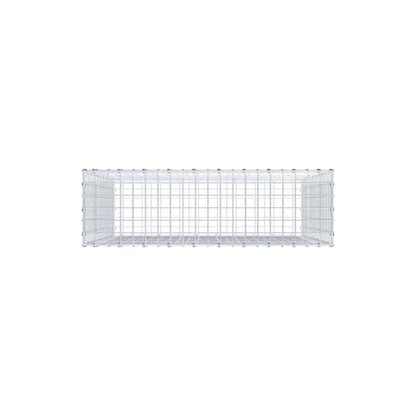 Gabion 100 cm x 100 cm x 30 cm (L x H x D), maskestørrelse 5 x 5 cm, spiralring