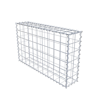 Gabione 100 cm x 60 cm x 20 cm (L x H x T), Maschenweite 10 cm x 10 cm, Spirale