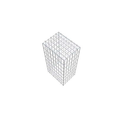 Gabion 80 cm x 40 cm x 30 cm (L x H x D), maskestørrelse 5 cm x 10 cm, C-ring