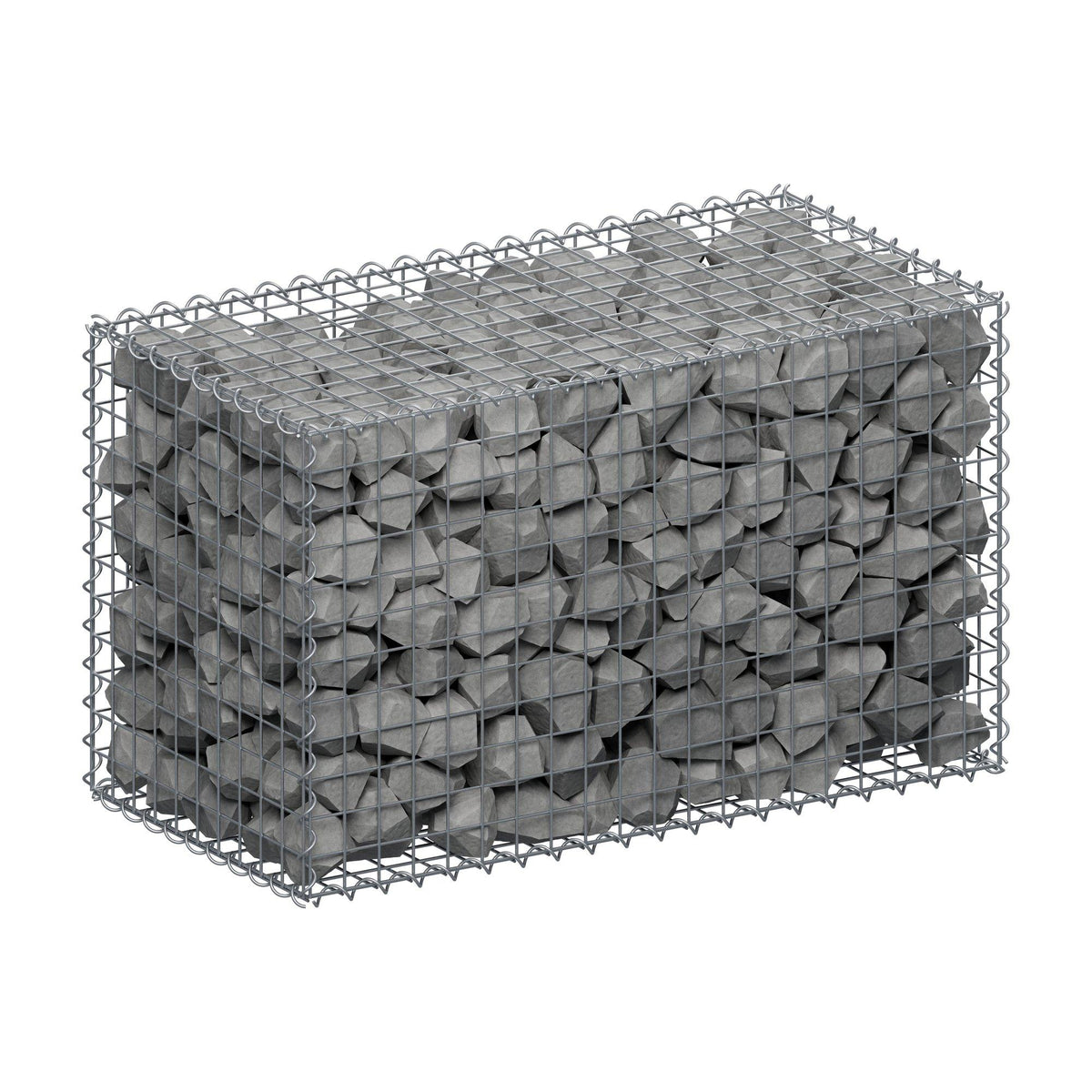 Gabion 100 cm x 60 cm x 50 cm (L x H x P), mailles 5 cm x 5 cm, spirale