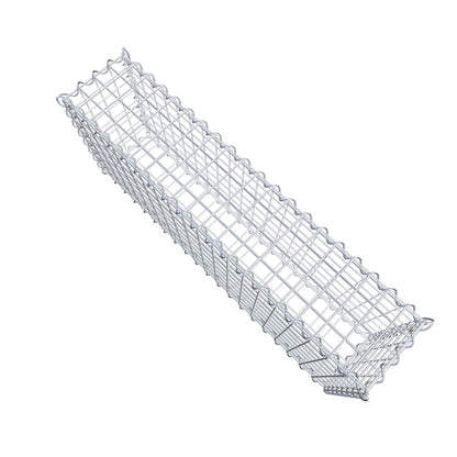 Juego de 2 gaviones de 100 cm x 40 cm x 20 cm (largo x alto x fondo), malla de 5 x 5 cm, en espiral