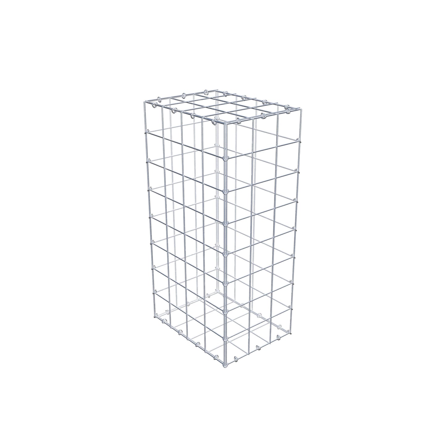Gabione 80 cm x 40 cm x 30 cm (L x H x T), Maschenweite 10 cm x 10 cm, C-Ring