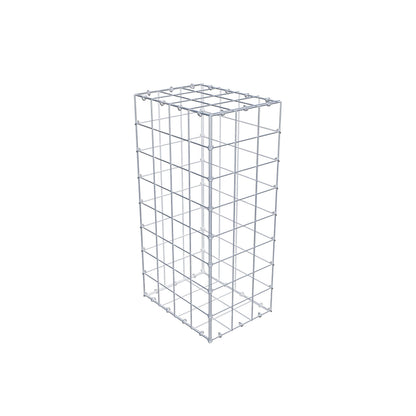 Gabione 80 cm x 40 cm x 30 cm (L x H x T), Maschenweite 10 cm x 10 cm, C-Ring