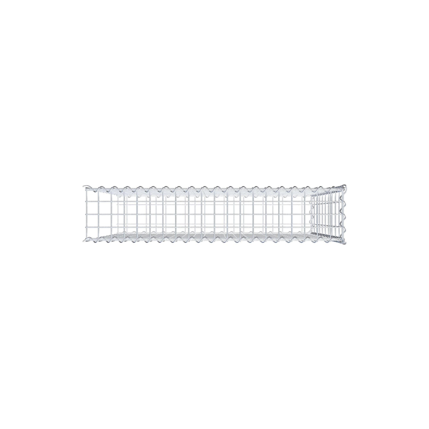 Extra gabion typ 2 100 cm x 100 cm x 20 cm (L x H x D), maskstorlek 5 cm x 10 cm, spiral