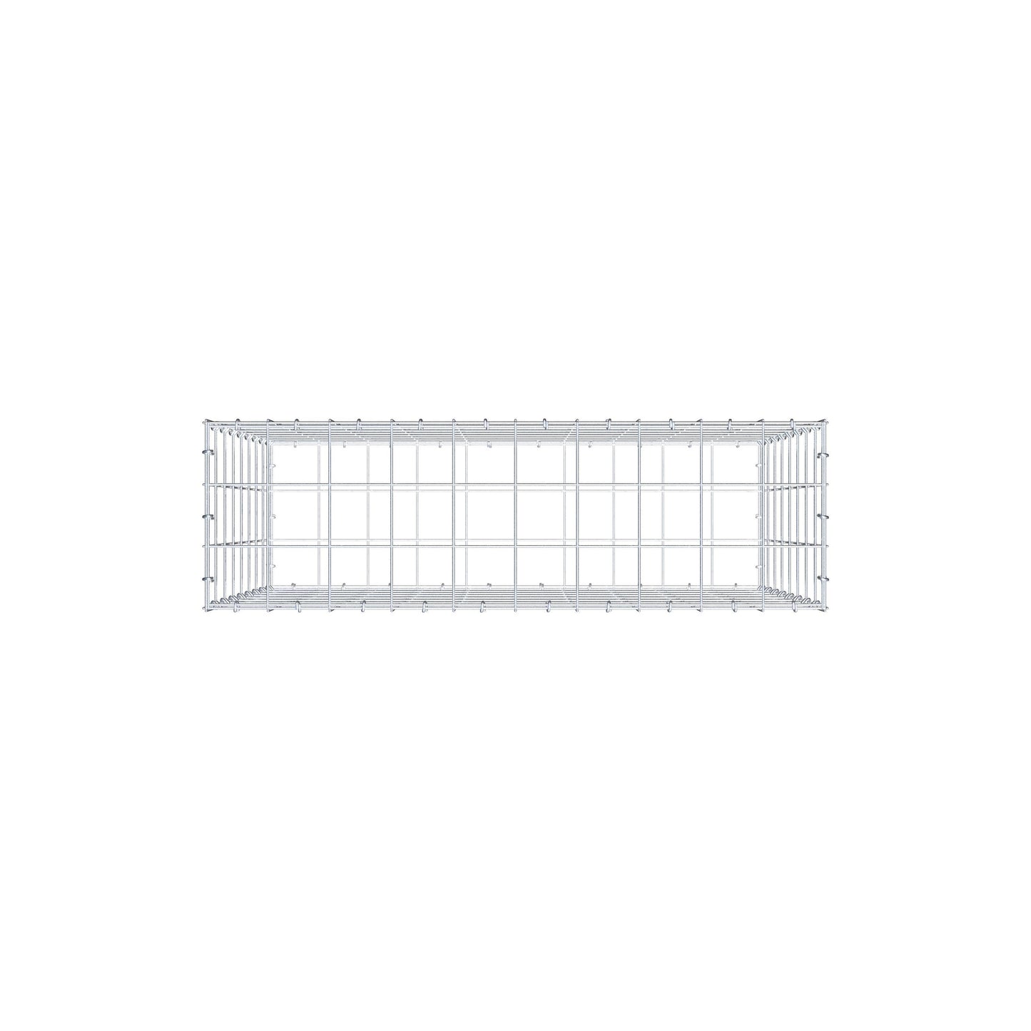 Gabione 100 cm x 80 cm x 30 cm (L x H x T), Maschenweite 10 cm x 10 cm, C-Ring
