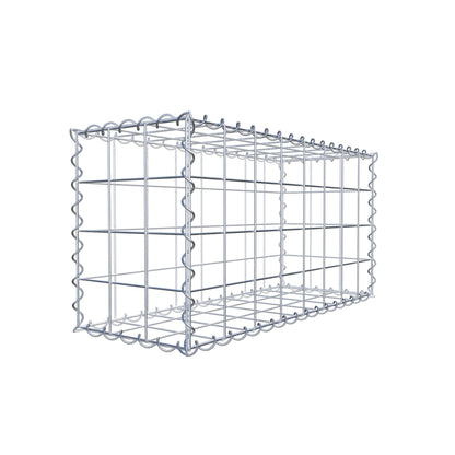 Gabione 80 cm x 40 cm x 30 cm (L x H x T), Maschenweite 10 cm x 10 cm, Spirale