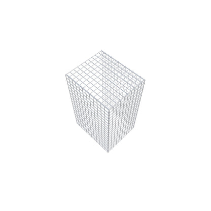 Gavión acoplable tipo 4 100 cm x 60 cm x 50 cm (L x A x P), malla 5 cm x 5 cm, anillo en C