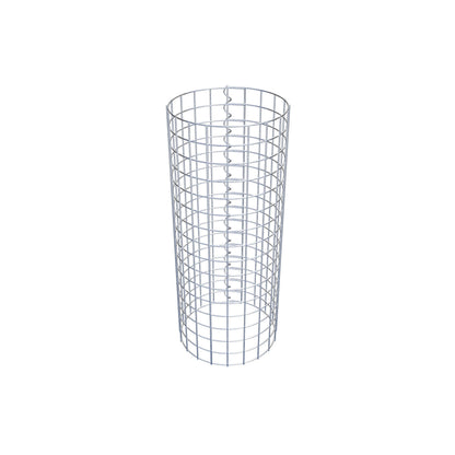 Columna de gaviones redonda 32 cm de diámetro, 80 cm de altura, malla 5 cm x 5 cm