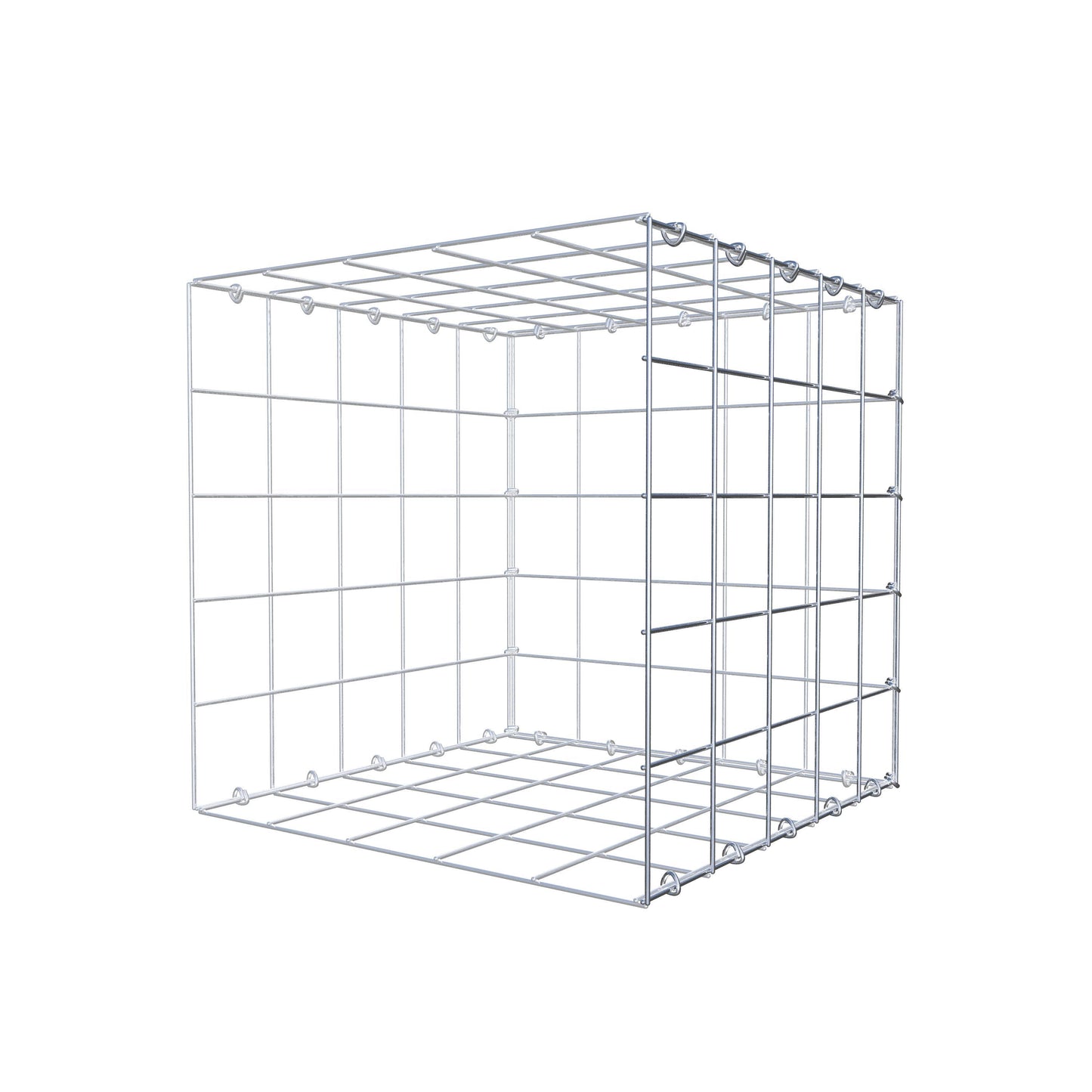 Mounted gabion type 2 50 cm x 50 cm x 50 cm (L x H x D), mesh size 10 cm x 10 cm, C-ring
