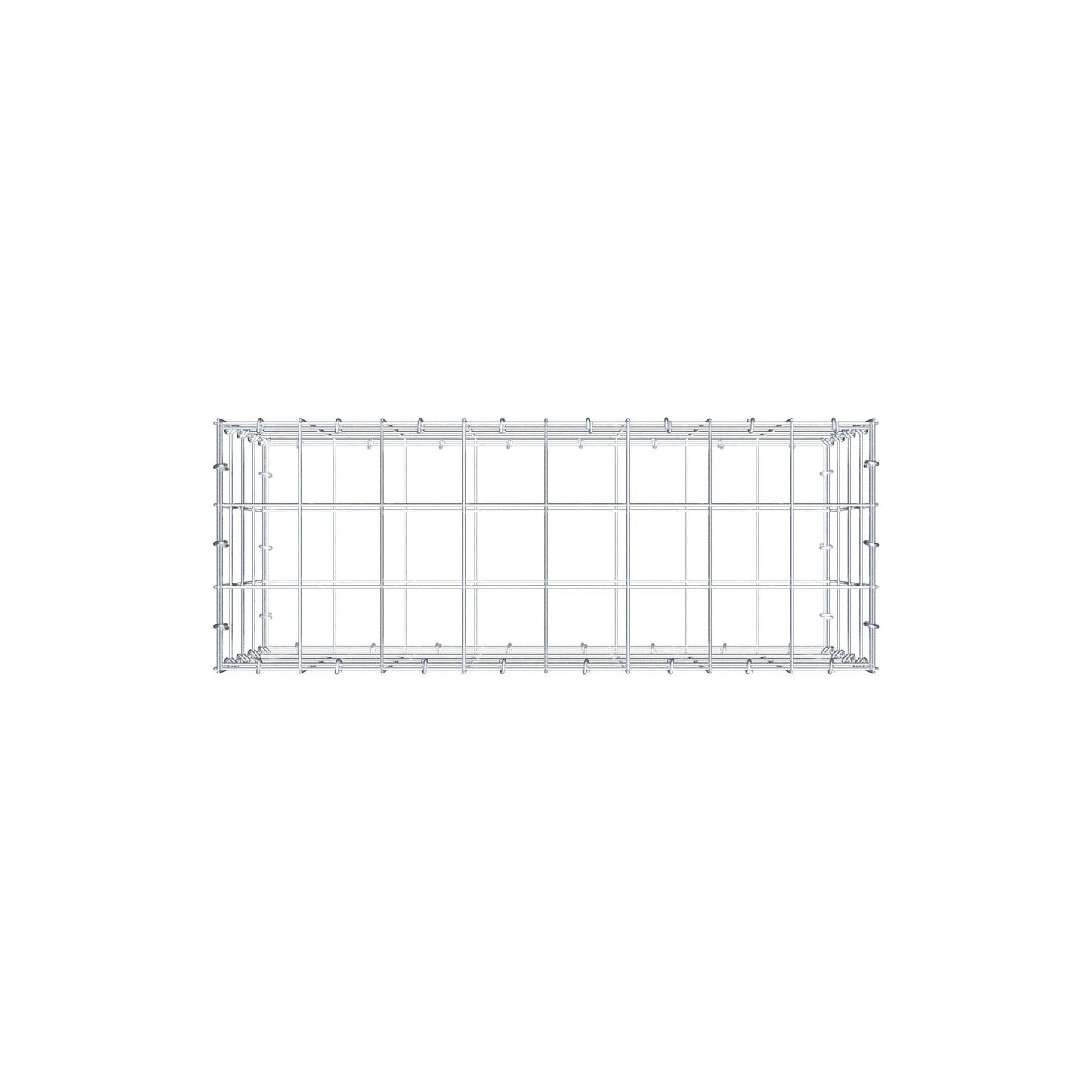 Gabione 80 cm x 40 cm x 30 cm (L x H x T), Maschenweite 10 cm x 10 cm, C-Ring