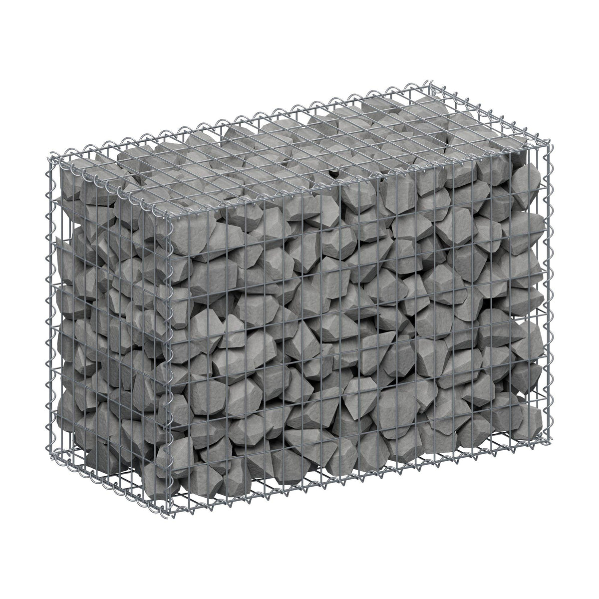 Gavión 100 cm x 70 cm x 50 cm (L x A x P), luz de malla 5 cm x 10 cm, en espiral