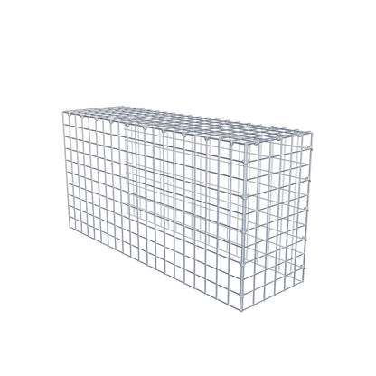 Monteret gabion type 4 100 cm x 50 cm x 30 cm (L x H x D), maskestørrelse 5 cm x 5 cm, C-ring