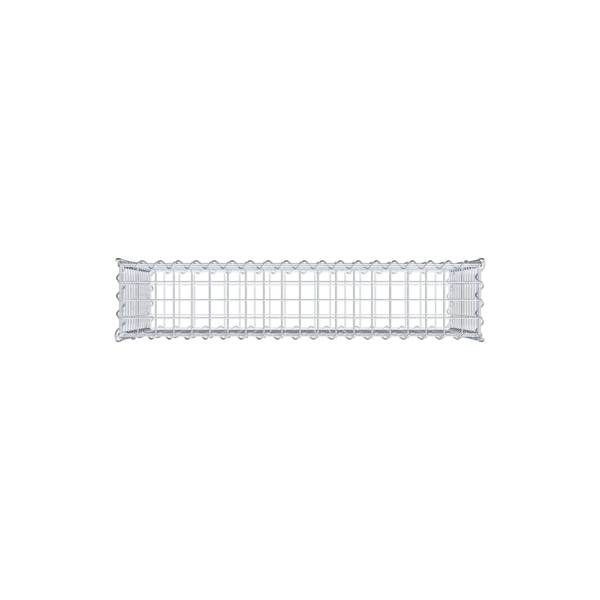 Gabião 100 cm x 60 cm x 20 cm (C x A x P), malhagem 5 cm x 5 cm, espiral