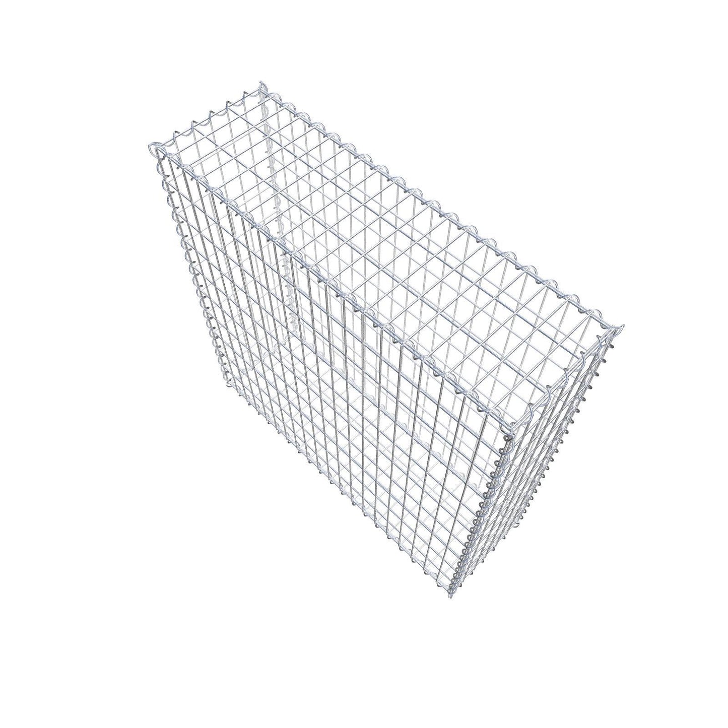 Sats med 2 gabioner 100 cm x 100 cm x 30 cm (L x H x D), maskstorlek 5 x 10 cm, spiral