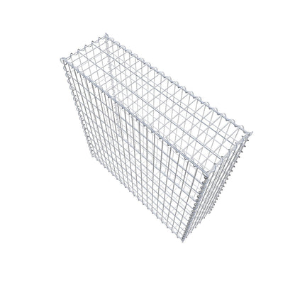 Sats med 2 gabioner 100 cm x 100 cm x 30 cm (L x H x D), maskstorlek 5 x 10 cm, spiral