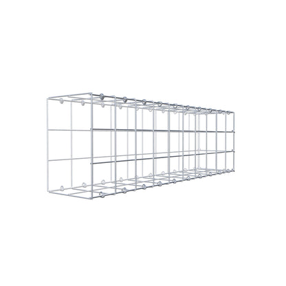 Mounted gabion type 2 100 cm x 30 cm x 20 cm (L x H x D), mesh size 10 cm x 10 cm, C-ring