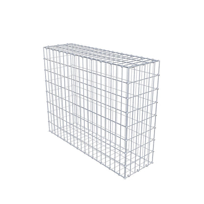 Gabion 100 cm x 80 cm x 30 cm (L x H x D), maskestørrelse 5 x 10 cm, spiralring