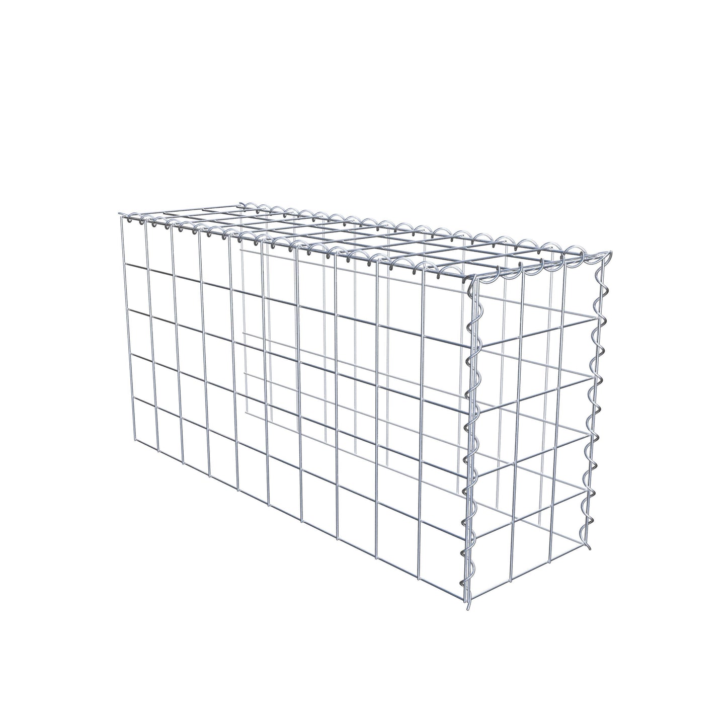 Gabião tipo 4 100 cm x 50 cm x 30 cm (C x A x P), malhagem 10 cm x 10 cm, espiral