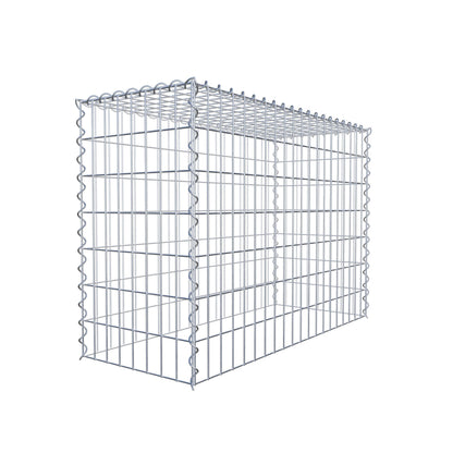 Opvokset gabion type 3 100 cm x 70 cm x 40 cm (L x H x D), maskestørrelse 5 cm x 10 cm, spiral