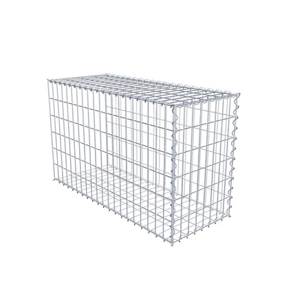 Gavión complementario tipo 2 100 cm x 60 cm x 40 cm (L x A x P), malla 5 cm x 10 cm, espiral