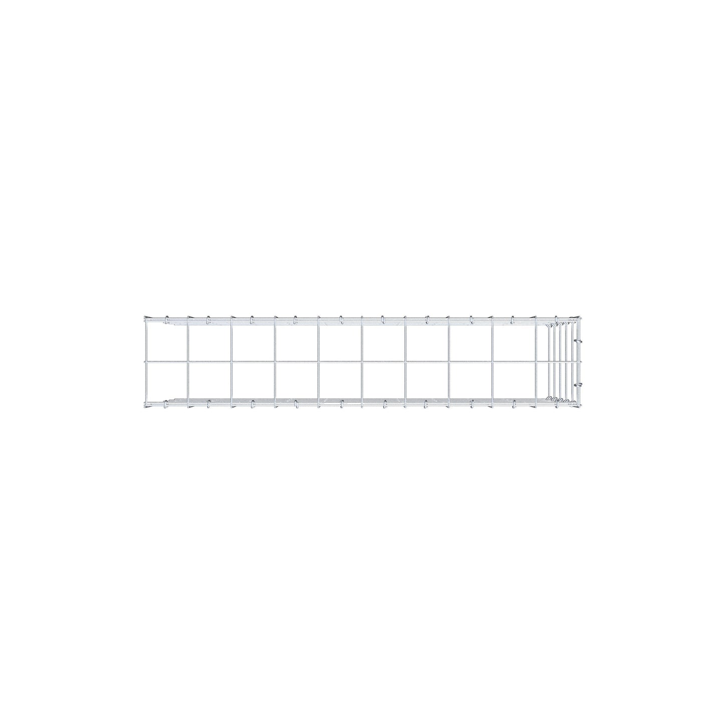 Monteret gabion type 4 100 cm x 50 cm x 20 cm (L x H x D), maskestørrelse 10 cm x 10 cm, C-ring