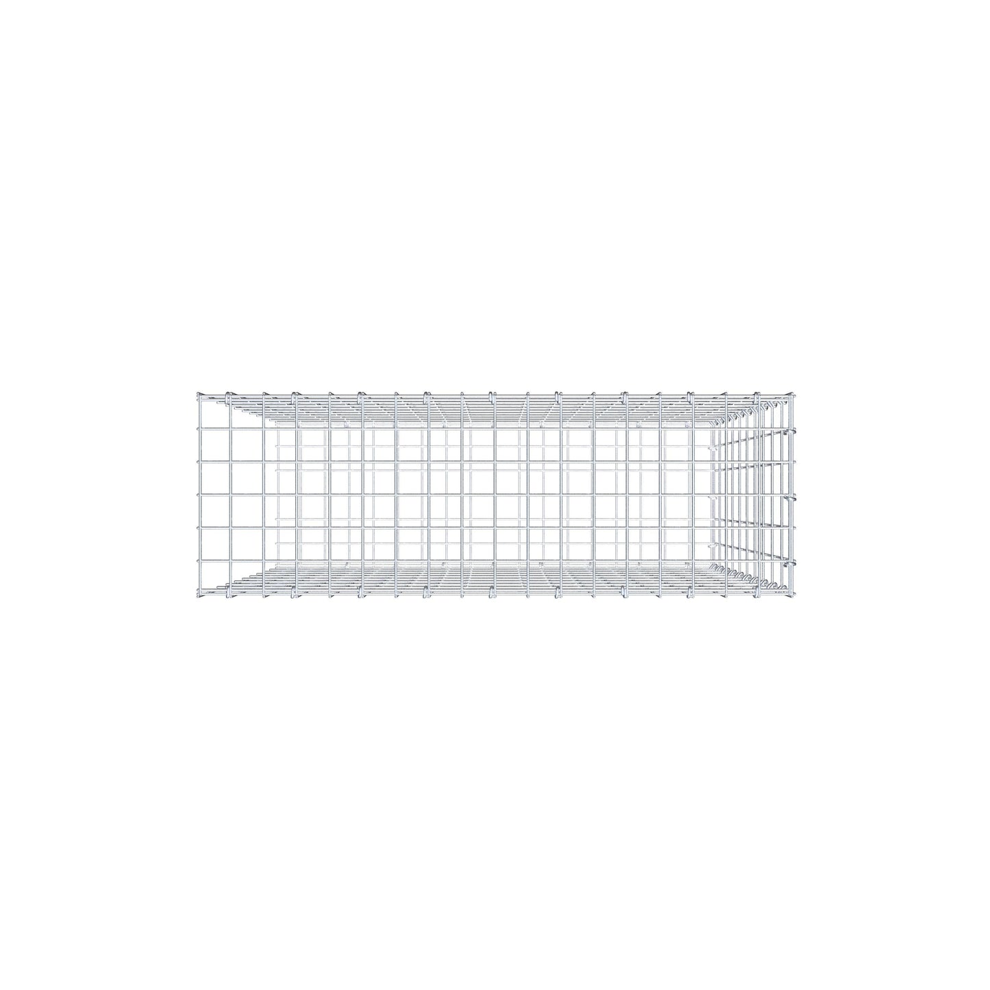 Anbaugabione Typ 2 100 cm x 90 cm x 30 cm, Maschenweite 5 cm x 10 cm, C-Ring