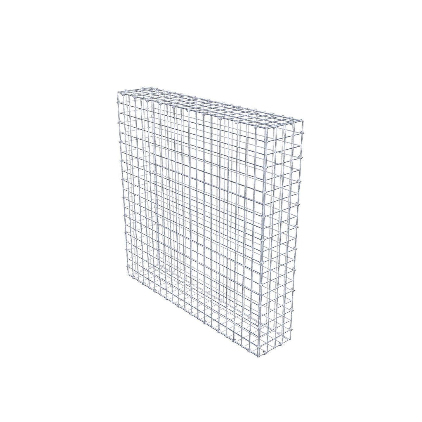 Gabbione 100 cm x 100 cm x 20 cm (L x H x P), maglia 5 x 5 cm, anello a spirale