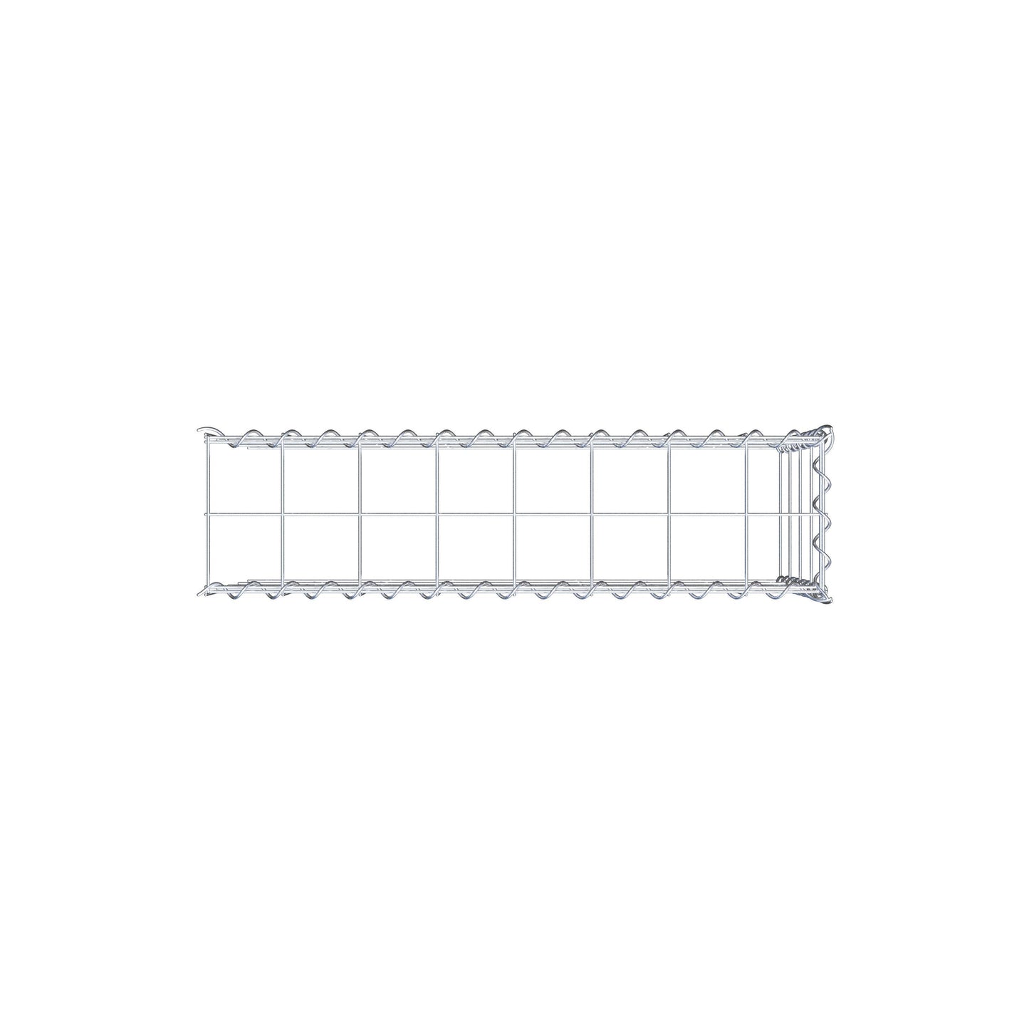 Mounted gabion type 4 80 cm x 40 cm x 20 cm (L x H x D), mesh size 10 cm x 10 cm, spiral